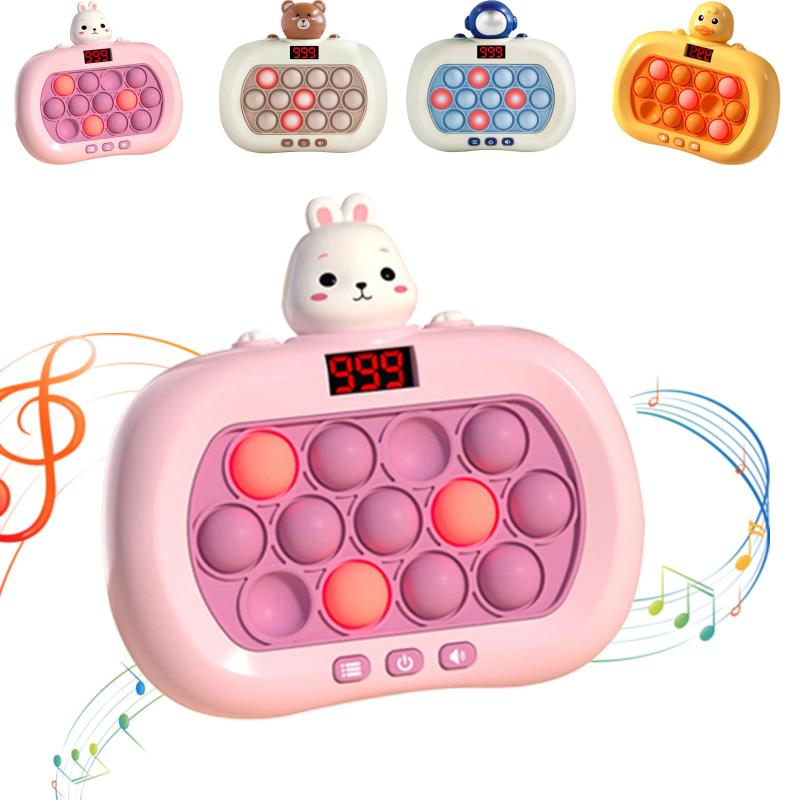 Bornoon プッシュポップ ゲーム 知育玩具 おもちゃ 光る 音声付き 早押しボタン 電動 ゲーム スクイーズ 集中力 ストレス解消 グッズ 指先訓練 vision-stores-10398429 ビジョンストア サンプル画像2