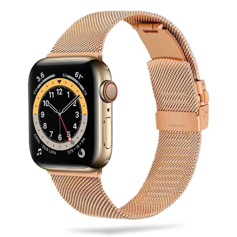 Anlinser コンパチブル Apple Watch バンド 38mm 40mm 41mm 42mm 44mm 45mm、通気性プレミアムステンレススチールメタル交換アップルウォッチバンド Apple Watch SE シリーズ7 6 5 4 3 2 1 に対応