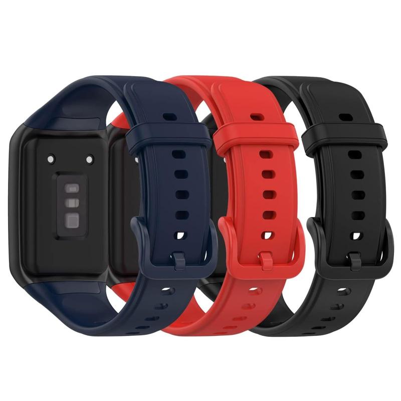 対応OPPO band 2 スマートウォッチ 交換バンド シリコンバンド 脱着便利 バンドソフトシリコンスポーツバンド アクセサリー （3 Pack）