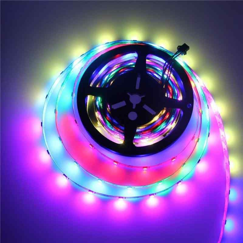 ALITOVE LEDイルミネーション WS2812B アドレス可能 LEDテープライト5050 RGB SMD 5m 150個ピクセル夢色　非防水 ホワイトPCB DC 5V