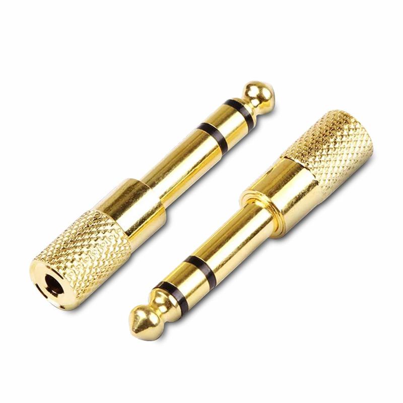 3.5mm to 6.35mm 変換アダプタ 6.35mm ステレオミニジャツクあな（メス）⇒ステレオ標準ジャツクあな（オス） コネクタ オーディオ音響ギターマイクプラグアンプ/電子ピアノ/ミキサー/プレーヤ【6.35 mm to 3.5 MM変換アダプタ】3.5 mmジャックを搭載したスマートフォン/オーディオ/タブレットなどに対応しています。6.35 mmジャック搭載スピーカー/DVDプレーヤー/調音台/ギターなどに対応。【プラグアンドプレイ】プラグを差し込んですぐに接続して使用すると、反応が速く、接続がしっかりしている。【幅広い互換性】3.5 mmプラグのスマートフォン、タブレット、マイクなどと6.35 mmステレオジャックに搭載されたオーディオ機器と接続できます。【伝送安定】ノイズ低減設計があり、耐干渉性が強く、伝送干渉を回避でき、伝送をより安定させることができる。【品質材料】無酸素銅メッキプラグを採用し、接続抵抗を低減でき、錆びにくく、長時間使用できる。 ﻿