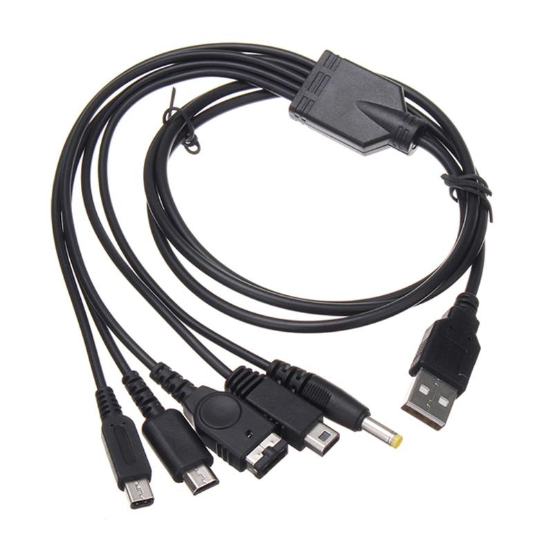 Akkerds 5 in 1 USB 充電ケーブル ニンテンドーNew 3DS(XL/LL),2DS, DSi(XL/LL), GBA SP, Wii U, PSP 1000/2000/3000に対応充電ケーブル 1.15m 初代DS用USBケーブル【5in 1充電ライン設計】 5つの異なる充電ポートと1つのUSBポート、for ニンテンドーNew 3DS(XL/LL), 3DS(XL/LL), 2DS, DSi(XL/LL), GBA SP, Wii U, PSP 1000/2000/3000の充電がコレ1本で出来る、ご注意:携帯型ゲーム機器はデータ転送機能がありませんので、本商品が充電しか使用しません。【サポートするシステム】Windows 98 SE/ME/2000/XP/VISTA/WIN 7/8。【長さ】約115cmのロングケーブルを採用。電源から離れた場所でもラクラク充電できます。充電しながらのゲームプレイにも最適です。ポータブルゲームを複数持っている人に超オススメ【乱雑を取り除く】たくさんのポータブル機器それぞれのケーブルがあるだけで、机の上はぐちゃぐちゃに。【轻量便利】5 in 1ユニークなデザインで、旅行やビジネスに便利です。軽量でコンパクトなデザインにより、簡単に持ち運びできます。