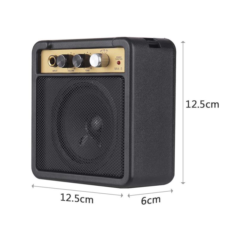 Btuty ミニギターアンプアンプスピーカー 1W 、 6.35mm 入力 1/4 インチヘッドフォン出力は、ボリュームトーン調整オーバードライブをサポート vision-stores-10410590 ビジョンストア サンプル画像3