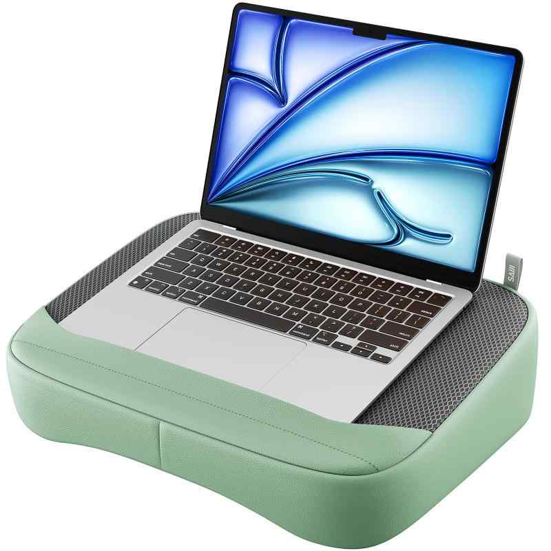 SAIJI 膝上テーブル テーブルクッション デスクトップ ノートパソコンデスク 引き出し付き PC クッション テーブル 膝上作業 PCデスク ひざ上 テレワーク 軽量トレイテーブル 持ち運び便利