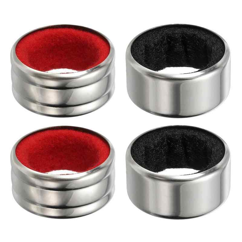 PATIKIL 4個セット ワインボトルカラー、ステンレス鋼＆ベルベットフェルト ボトルドリップリング こぼれ防止 ワイン受け キッチン・バー・パティ用アクセサリー 黒/レッド（光沢＆フラン vision-stores-10413761 ビジョンストア パッケージ画像