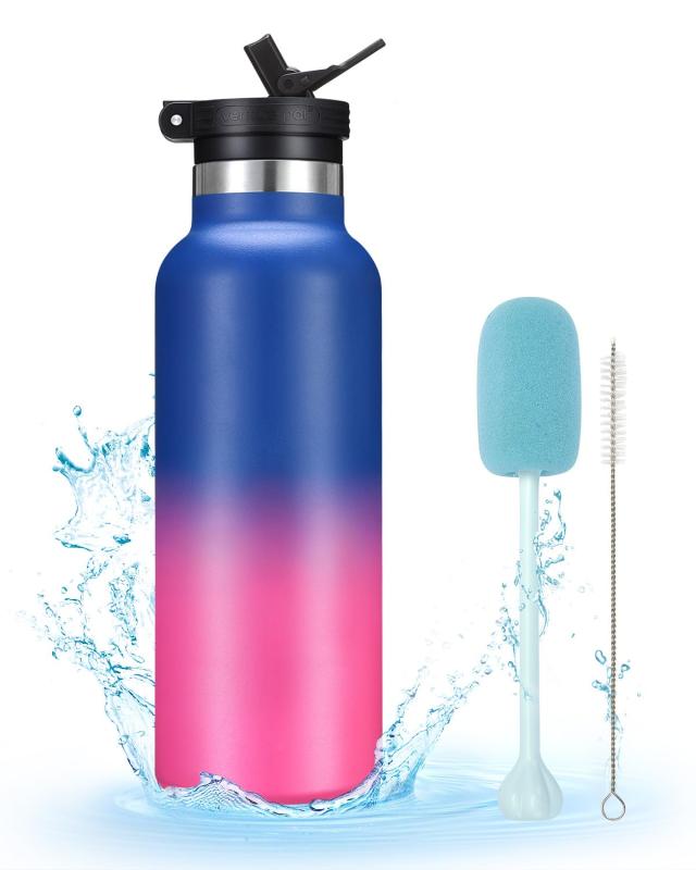 保冷 水筒 ストロー 直飲み 500ml ワンタッチ ステンレスボトル SUS316 真空断熱 魔法瓶 漏れ防止 山登り スポーツ飲料炭酸 運動 対応 軽量 旅行 持ち運び 広口 マグカップ 丸洗い 男の子 女の子