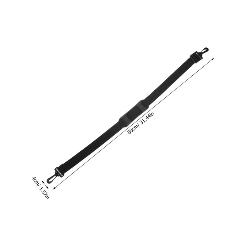 NOLITOY バイオリンケース ストラップ 80cm ショルダーベルト 交換用 肩紐 肩当てパッド付き 楽器バッグ ギターケース 軽量 プラスチックフック ブラック vision-stores-10421626 ビジョンストア サンプル画像2
