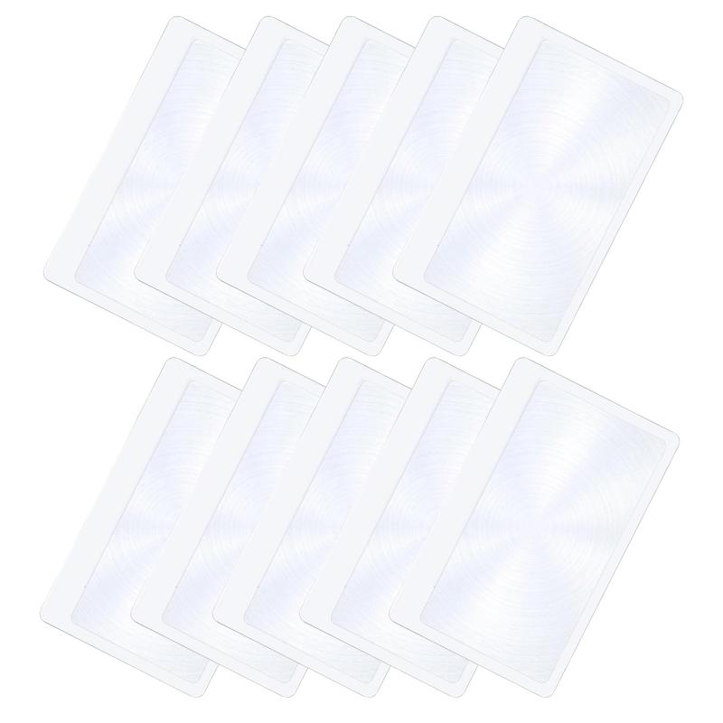 BLOOPIC カードルーペ 5倍拡大 超薄型 85mm×55mm シートレンズ ポケットルーペ 携帯便利 軽量 老眼鏡 読書用 新聞 地図 拡大鏡 カード型 虫眼鏡