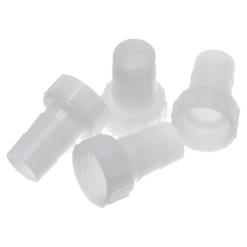 HOPESPANNER プラスチックホースバーブ継手 5/32インチ G1/2インチメス 白 4個 水槽 プール 噴水 プラスチック製