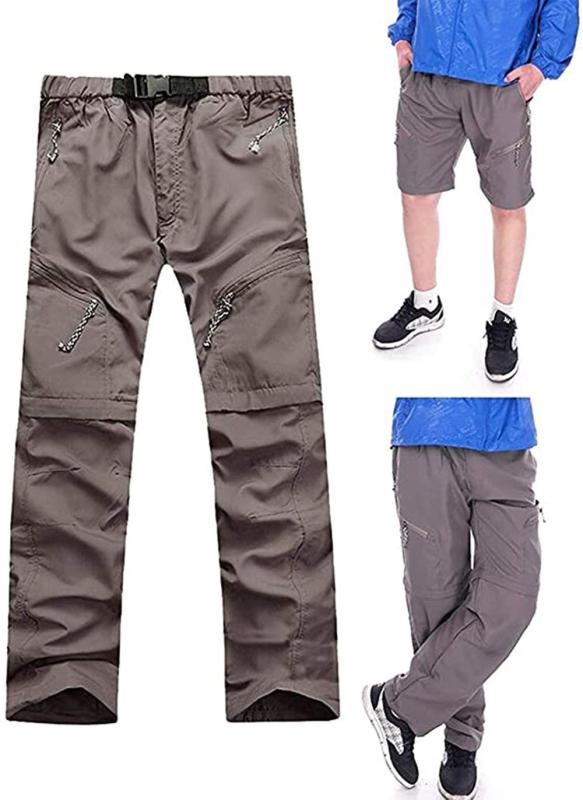 [Poperdision] アウトドアウェア パンツ トレッキングパンツ 2way 夏服 メンズ 大きいサイズ ズボン 通気 速乾 撥水 薄手 登山 トレッキング キャンプ トレッキングぱんつ サイクリングウェア コ