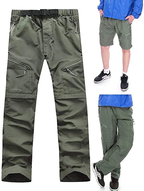 ビジョンストアの[Poperdision] アウトドアウェア パンツ トレッキングパンツ 2way 夏服 メンズ 大きいサイズ ズボン 通気 速乾 撥水 薄手 登山 トレッキング キャンプ トレッキングぱんつ サイクリングウェア コ｜アングル3