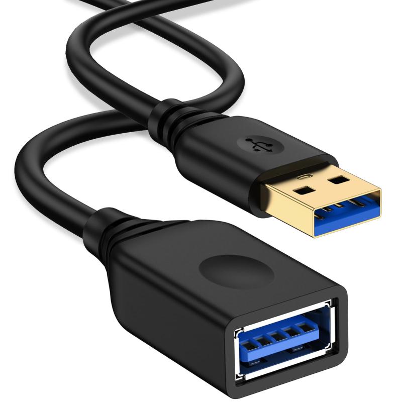 USB 延長ケーブル USB2.0 延長コード Aオス-Aメス 金メッキ コネクタ 高速480Mbps A-Aタイプ