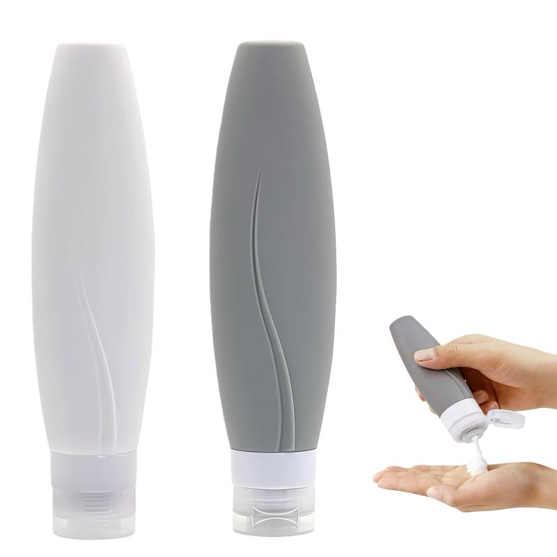 トラベルボトル シャンプーボトル 旅行用 ランドリー 150ml シリコン 2本組 旅行向けの軽量タイプ 中身が漏れにくい仕様でシャンプーや化粧品の持ち運びに便利 コンパクトに収まる携帯用詰 vision-stores-10616592 ビジョンストア パッケージ画像