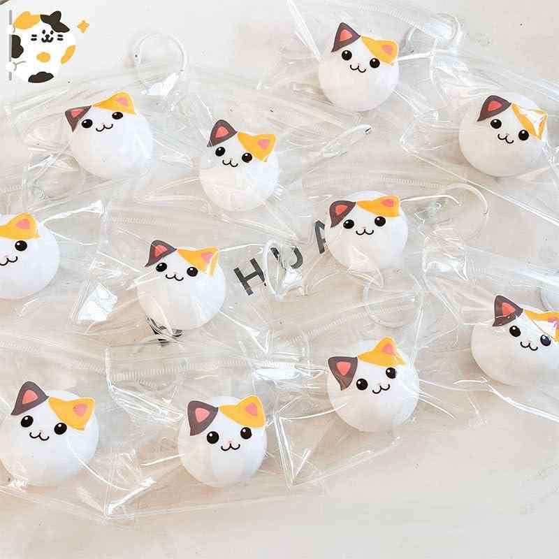 Rich Peach スクイーズ みけねこぷりんと だいふく ミニ 本体約4cm パッケージ約10×8×2cm TPR ぷにぷに もちもち 握る おもちゃ ストレス解消グッズ かわいい プレゼント 子供 大人兼用 vision-stores-10617122 ビジョンストア サンプル画像2