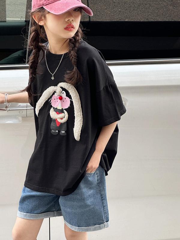 Tシャツ キッズ 女の子 半袖 カットソー トップス 子供 幼児 ジュニア サマー 夏 ...