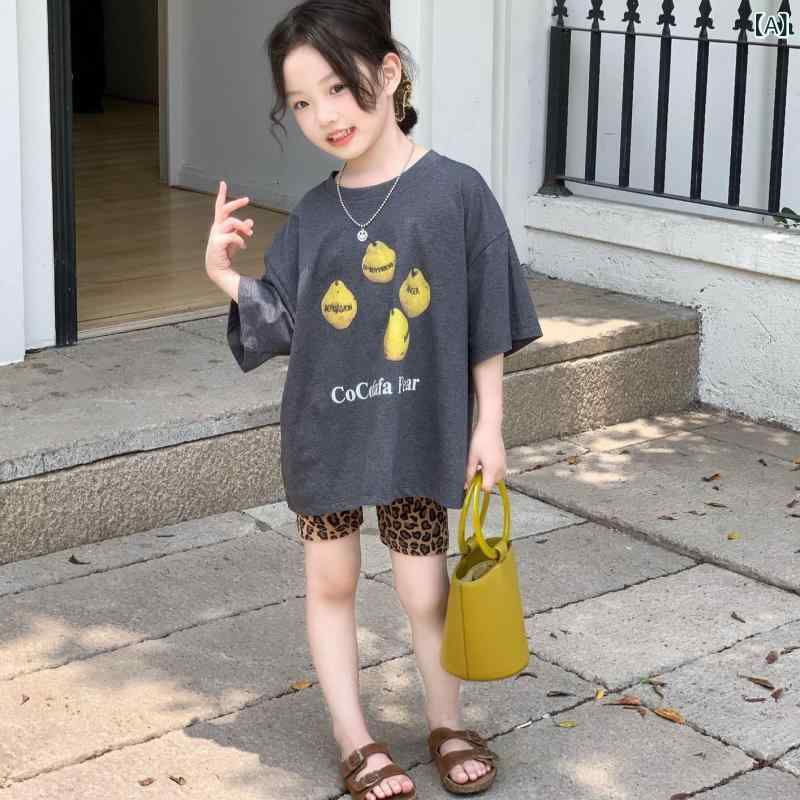 ビジョンストアのTシャツ キッズ 子供 男の子 女の子 カットソー トップス 半袖 春夏 梨 フルーツ プリント 洋梨 ルーズ ゆったり プルオーバー クルーネック カジュアル 綿 コットン 通園 通学 普段着 丸首 かわいい｜アングル2