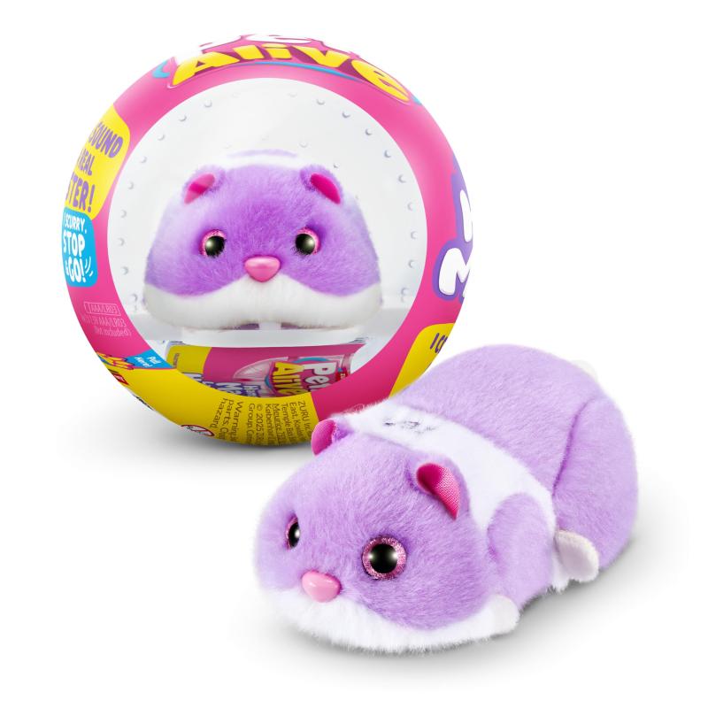 Pets Alive Hamstermania by ZURU Hamster, Electronic Pet, 20+ Sounds Interactive, Hamster Ball Toy for Girls and Children