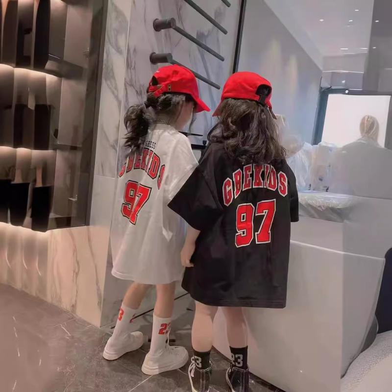 Tシャツ ワンピース キッズ 男の子 女の子 子供服 ジュニア トップス 半袖 カットソー ミニワンピース コットン 綿100% ルーズフィット ビッグシルエット ゆったり 韓国風 カジュアル 普段使い 通学 通学