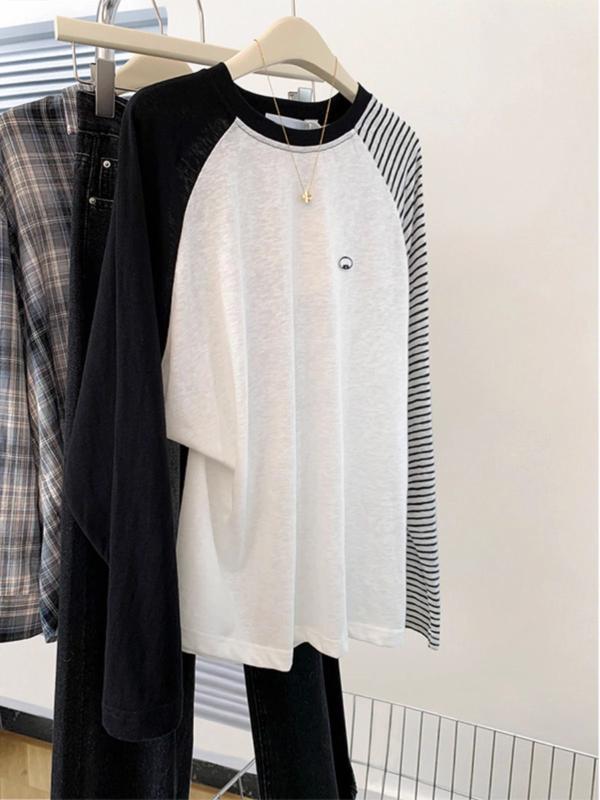 ・カテゴリ: Tシャツ・スタイル: 通勤風、オフィス・主な素材: 綿95%以上・ネックライン: クルーネック・袖丈: 長袖・シルエット: ルーズフィット・着丈: ミドル丈（約65cm〜80cm）・袖の種類: レギュラースリーブ・カラー展開: ホワイト・サイズ展開: M、L、XL、XXL、XXXL