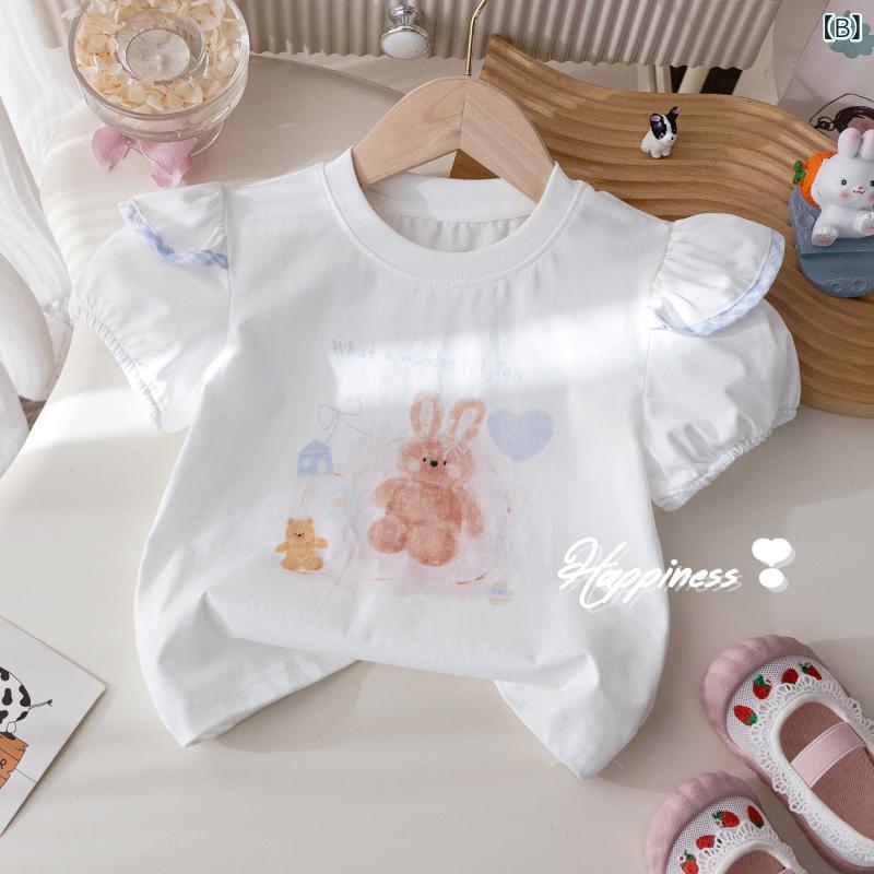 ビジョンストアのセットアップ 女の子 キッズ 子ども服 半袖 Tシャツ ショートパンツ ハーフパンツ 短パン 上下セット 2点セット トップス ボトムス カットソー ガールズ 夏 サマー 涼しい 薄手 伸縮性 通学 普段着 デイリー かわいい おしゃれ キャラクター プ｜アングル3