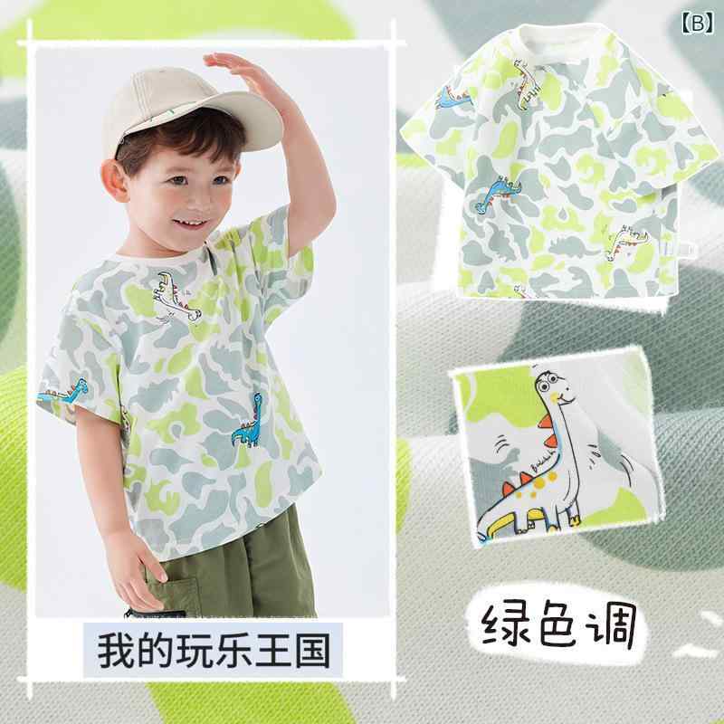 ビジョンストアのTシャツ キッズ 男の子 子供服 トップス 半袖 カットソー プルオーバー ベビー 幼児 ジュニア クルーネック 丸首 100% 綿 コットン 吸汗 速乾 通気性 伸縮性 普段使い お出かけ 通園 通学 カジュアル シンプル カジュアル おしゃれ かわい｜アングル2