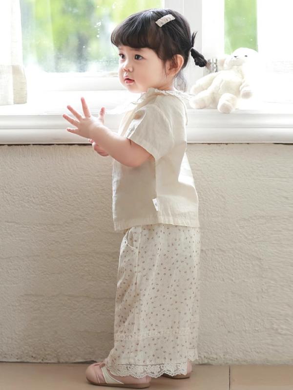 ・カテゴリ: 子供用Tシャツ・対象性別: 男女共用・スタイル: 韓国風・フード: なし・袖丈: 半袖・推奨年齢: 乳幼児（1～3歳、80～100cm）・生地加工: 柔軟加工・柄: 田園風・主な素材: 綿100%・安全基準: A類・ネックライン: クルーネック・機能: 柔軟性・カラー: アプリコット・推奨身長: 73cm、80cm、90cm、100cm、110cm
