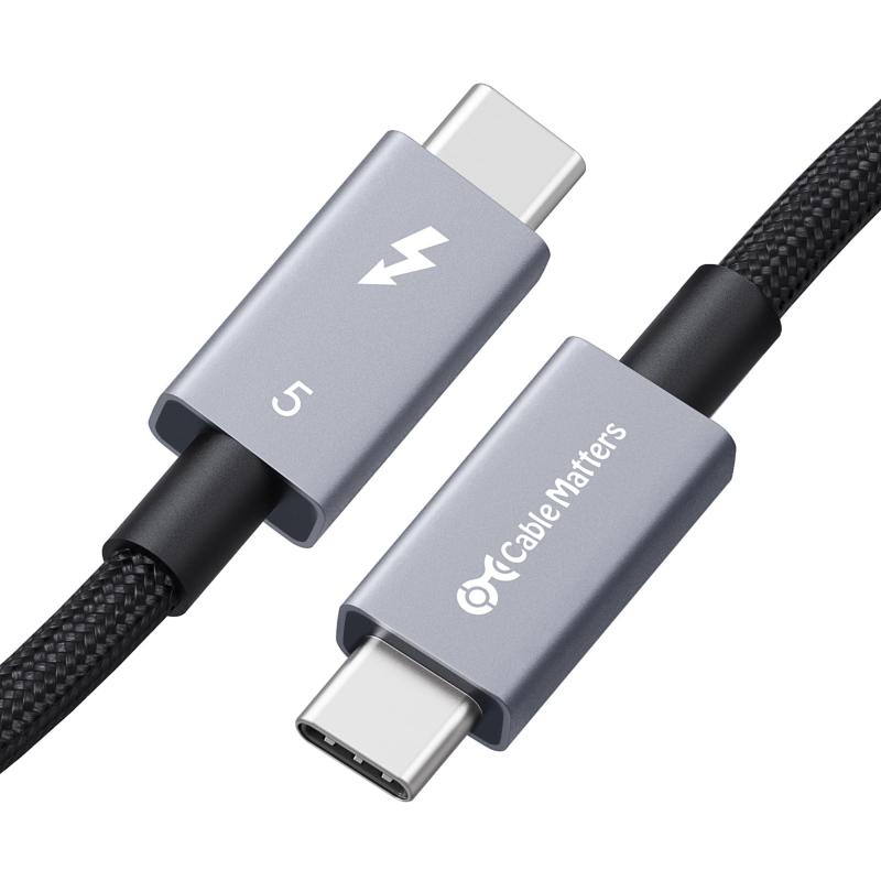 [Intel認定] Cable Matters 80Gbps 編組Thunderbolt 5 ケーブル