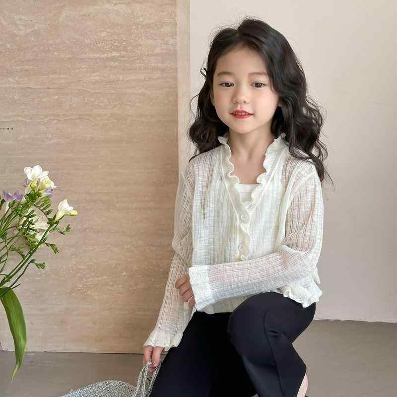 ・性別: 女・スタイル: 甜美・対象年齢: 中小童(3~8歳、100~140cm)・毛糸の太さ: 普通・厚み: 薄手・袖丈: 長袖・柄: 無地・デザイン要素: 可愛い、カーディガン、おしゃれ、シャーベットカラー・素材: 綿、レーヨン84.3%・安全基準: B類・ネックライン: Vネック・フード: なし・カラー展開: ホワイト、グリーン、パープル、ピンク・サイズ展開: 90cm、100cm、110cm、120cm、130cm、140cm・カテゴリ: キッズセーター