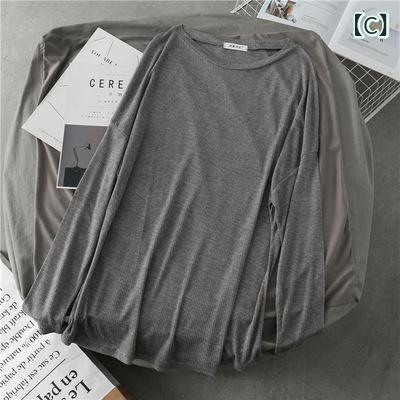Tシャツ レディース カットソー 長袖 薄手 トップス 部屋着 カジュアル 紫外線対策...