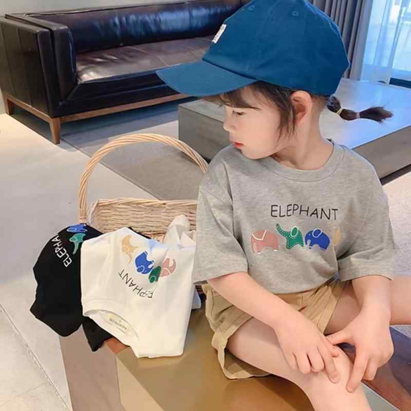 ・カテゴリ: 子供用Tシャツ・対象性別: 男女共用・スタイル: 韓国風・フード: なし・袖丈: 半袖・対象年齢: 乳幼児（1〜3歳、80〜100cm）、中高学年（8歳以上、140cm以上）、低中学年（3〜8歳、100〜140cm）・生地加工: 柔軟加工・柄: キャラクター、プリント・主な素材: 綿100%・安全基準: B類・ネックライン: クルーネック・機能: 吸湿速乾・カラー展開: グレー、ホワイト・対応身長: 90cm、100cm、110cm、120cm、130cm、140cm、150cm、160cm