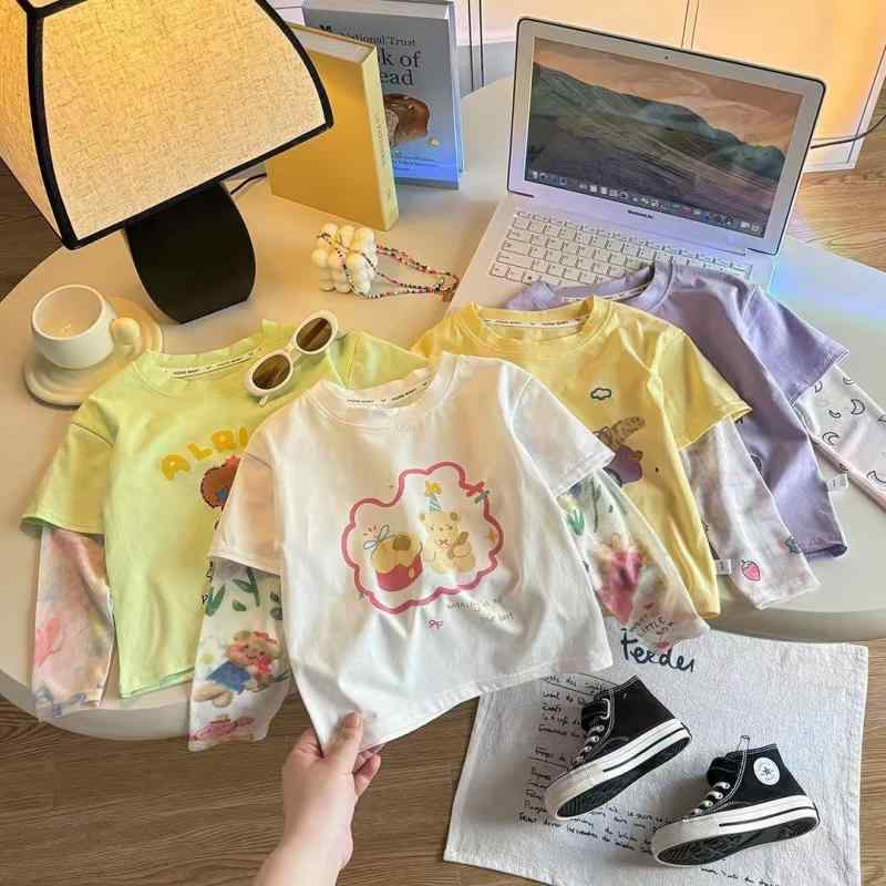 Tシャツ キッズ 女の子 ジュニア 子供服 トップス 半袖 カットソー プルオーバー インナー 接触冷感 薄手 軽量 綿 コットン 通気性 吸汗性 カジュアル 普段使い 通学 お出かけ おしゃれ かわいい ガールズ 春夏