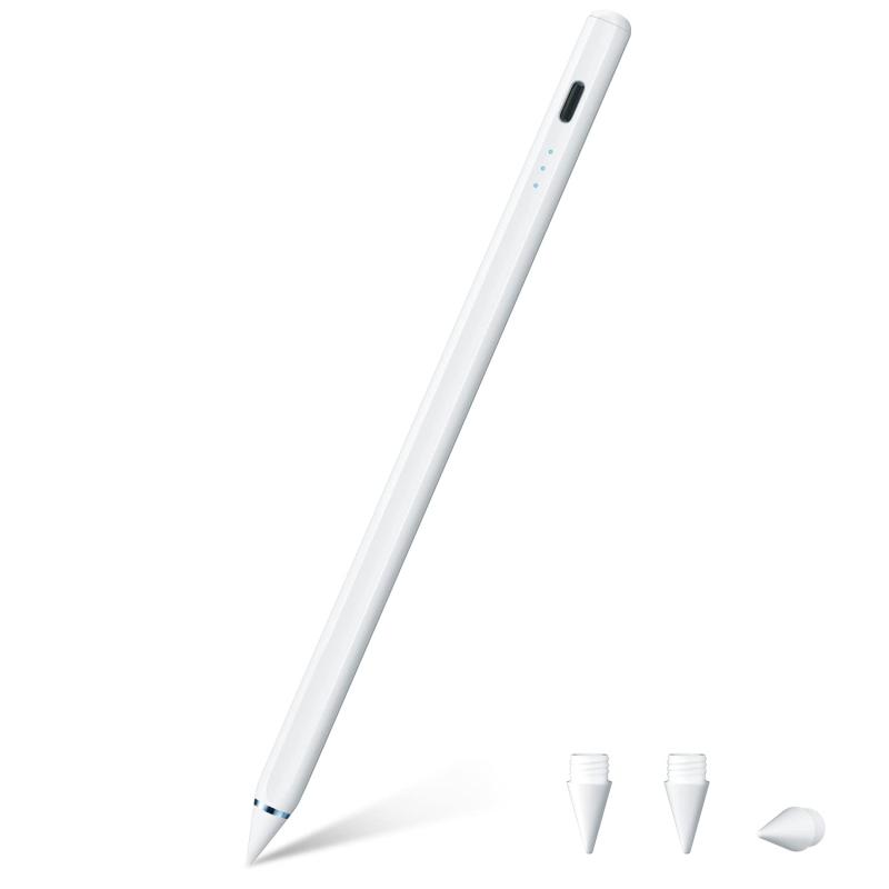タッチペン iPad専用 15分急速充電 スタイラスペン 極細ペン先 超高感度 傾き感知 誤作動防止 磁気吸着対応 USB-C充電式 約8時間使用可能「USB-C急速充電型&amp;Bluetooth接続不要」2018年以降に発売されたiPadシリーズに対応。iPad、iPad Pro、iPad Air、iPad miniなど幅広いモデルで使用できます。本製品は急速充電に対応しています。大体15分-20分ぐらいで充電完了し、8時間持続可能です。Bluetooth接続とアプリの必要がなく、iPadスタイラスペンの上部を軽く二回タップすると、電源のon/offができるように仕様です。iPhoneやAndroidなどのスマートフォンはご利用いただけませんiPad専用ペンです「磁気吸着機能＆誤作動防止機能」磁気吸着機能が付き、不使用時はiPadの側面にぐっと吸着することができます。普段の保管と持ち運びに便利です。（*磁気吸着機能対応デバイス：iPad Pro 12.9”(第三/四世代); iPad Pro 11”など磁気吸着機能対応ipad）パームリジェクション機能がありますので、直接手を自然にipadに置くことができます。誤操作の心配はありません。「超高感度ペン先＆交換可能」ペン先は、精度感と耐摩性が改良て、自然なメモを取るのも、絵を描くのもことができます。紙に描いているように描くことができます反応もすごく良いし、ペン自体も軽く持ちやすいので疲れない点も良いところです。三つ交換用ペン先を付き、ねじ回転取り付け、交換が簡単できます 。「傾きを感知機能&amp;省エネ機能」ペン先の傾き角度により線の太さが自動的に調節でき、絵描き最適です。（ご注意：傾き感知機能対応ソフト：SketchBook、Procreate、Paper、Noteshelf 、Art Set）ペンが静止の状態で、5分間放置すると自動オフになります。電源切り忘れを防ぎます。「対応機種/2018年以降のiPad対応」iPad (第6/7/8/9/10世代)、iPad Pro 12.9” (第3/4/5/6世代) 、iPad Pro 11”、iPad Air (第3/4/5世代) 、iPad mini (第5/6世代)。（iPadモデルをiOS12.2以降に更新する必要があります。）サイズ：ペン本体長さ：172mm；ペン管直径：9mm；ペン先：1.0mm；重量：16.2g。