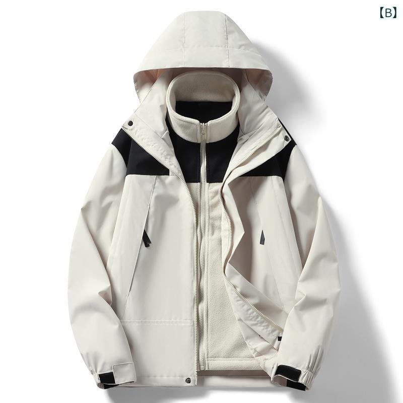 マウンテンパーカー メンズ レディース 男女兼用 ウィンドブレーカー アウター ジャケット 滑雪服 登山服 ブルゾン コート ジャンパー 秋冬 裏起毛 防寒 防風 撥水 厚手 フード付き 取り外し可能 カジュアル アウトドア 旅行 vision-stores-10490501 ビジョンストア サンプル画像3