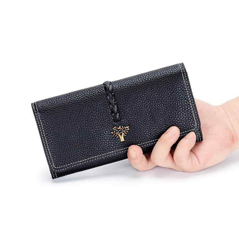 レディース長財布 本革 三折 財布 スマホが入る 大容量 牛革 小銭入れ カード入れ お札入れ 高級感 上品 大人 軽量 マルチケース クラッチバッグ ポーチ ビジネス 旅行 普段使い 母親 ママ ギフト プレゼント ブラック ベージュ