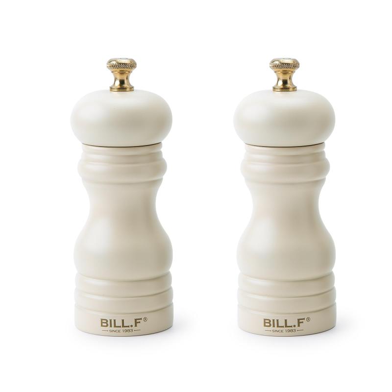 BILL.F ペッパーミル 天然オークミル ペッパー 胡椒 木製 セラミック コア コショウ グラインダー 手動
