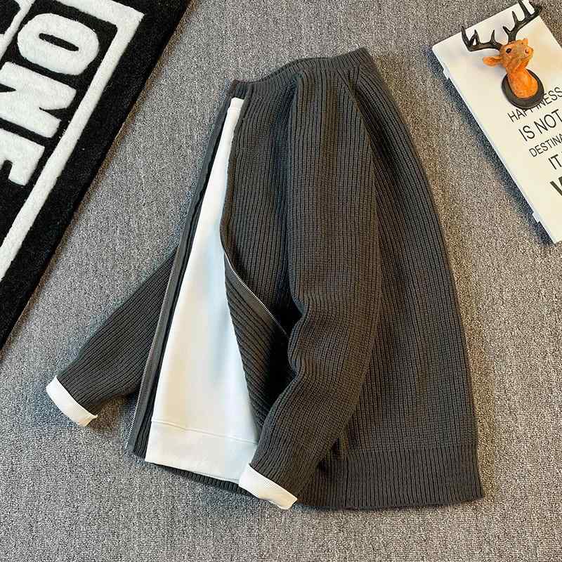 ニット セーター メンズ カーディガン ジャケット アウター トップス 秋 冬 厚手 保温 無地 針編み 部屋着 カジュアル 10代 20代 30代 40代 50代 ゆったり 大きいサイズ 体型カバー vision-stores-10498374 ビジョンストア パッケージ画像