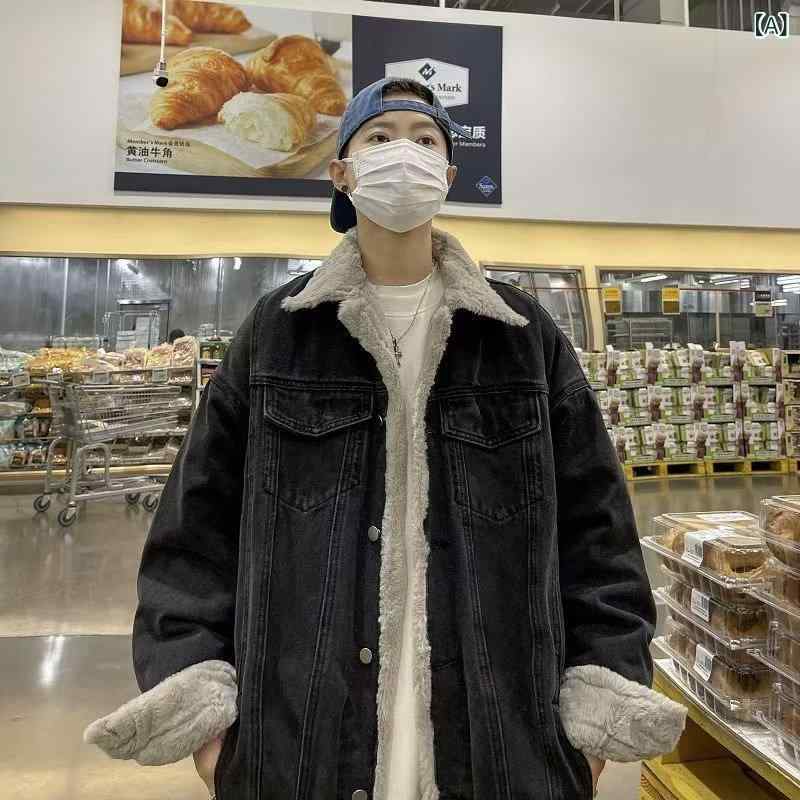 デニムジャケット メンズ アウター 裏起毛 保暖 厚手 デニム ジャケット ブルゾン ジャンパー 暖かい カジュアル ワークジャケット 防寒着 通学 通勤 10代 20代 秋 冬 vision-stores-10501405 ビジョンストア パッケージ画像