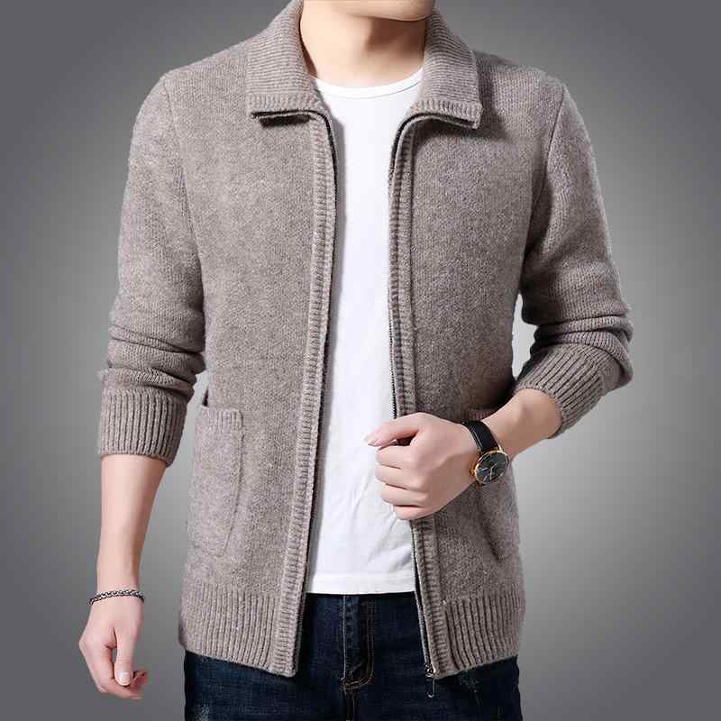 カーディガン メンズ 男性用 立ち襟 ニット ニットジャケット アルパカウール ジップアップ 厚手 アウター トップス カジュアル 通勤 お出かけ 暖かい 防寒 50代 秋 冬 vision-stores-10501007 ビジョンストア パッケージ画像