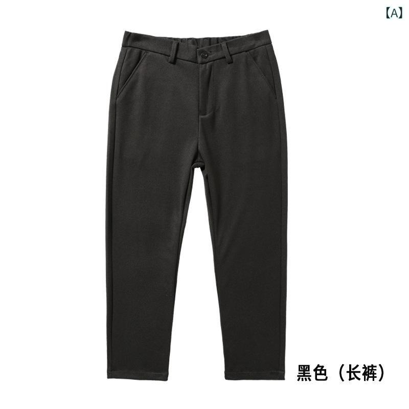 メンズ スラックス テーパードパンツ 男性 秋 冬 スリム ビジネス カジュアル ウール 暖かい スタイリッシュ ロングパンツ 美脚 ボトムス 20代 30代 通勤 オフィス 普段使い 綺麗め vision-stores-10503904 ビジョンストア サンプル画像2