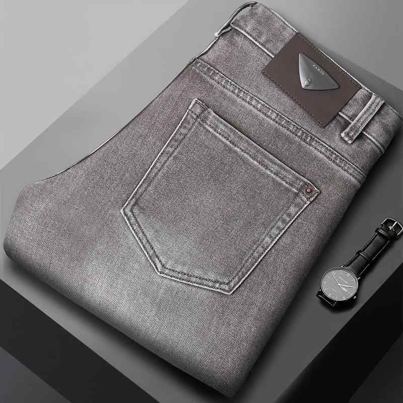 ジーンズ デニムパンツ メンズ 20代 スリム テーパード タイト ストレッチ コットン 伸縮性 カジュアル 9分丈 ボトムス 通学 お出かけ ネイビー ブルー グレー 秋 冬