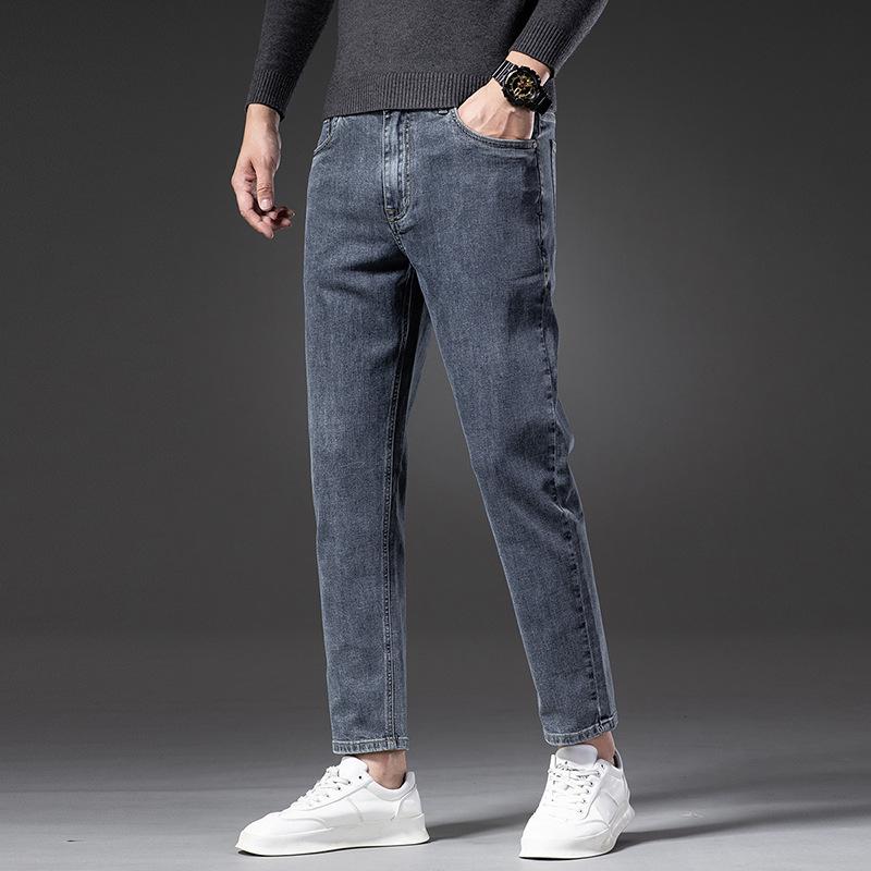 デニムパンツ メンズ スリム ジーパン 細身 ストレッチ 伸縮 ジーンズ デニム ボトムス ロングパンツ 長パンツ 裏起毛 暖かい 防寒 秋 冬 カジュアル 通学 通勤 お出かけ 10代 20代 30代 おしゃれ vision-stores-10504495 ビジョンストア パッケージ画像