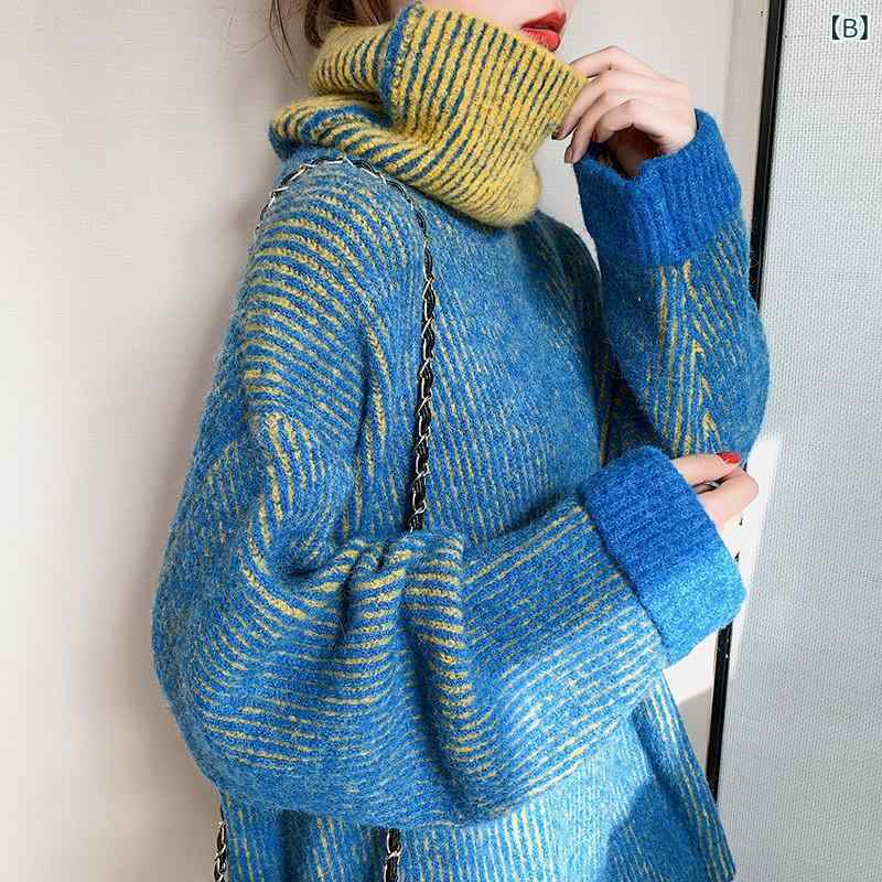 ニット セーター レディース タートルネック 長袖 ゆる シルエット プルオーバー 厚手 トップス インナー 暖かい 防寒 30代 カジュアル 通勤 通学 お出かけ 秋 冬 かわいい vision-stores-10508734 ビジョンストア サンプル画像3