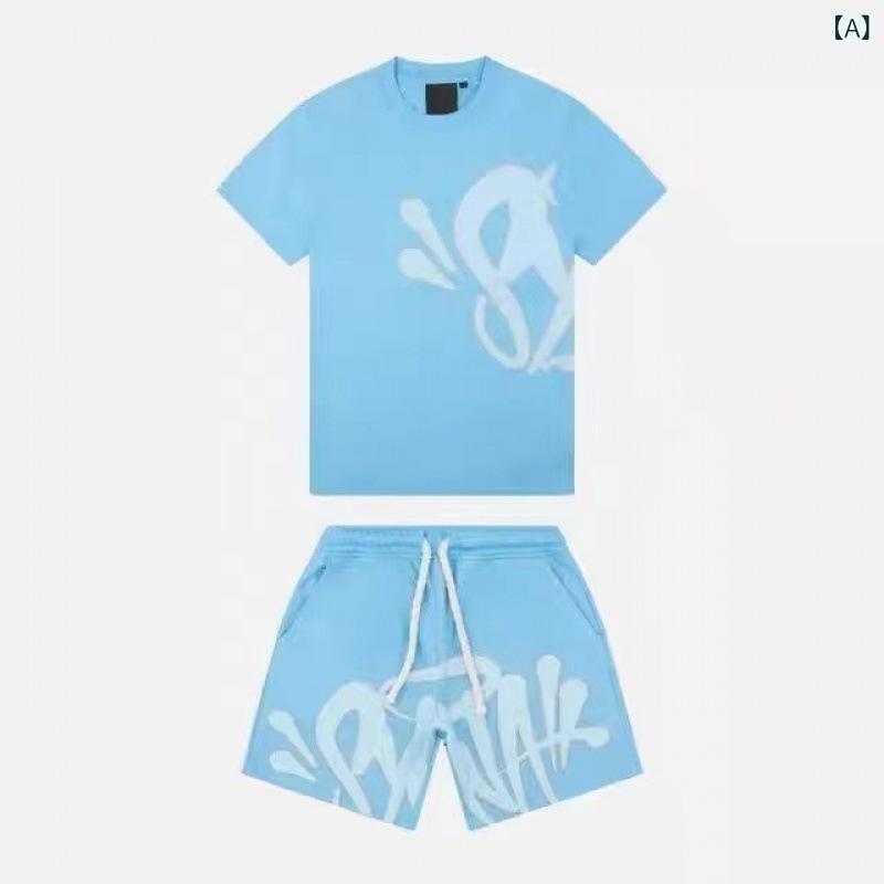 セットアップ メンズ 2点セット 半袖 Tシャツ ハーフパンツ 上下セット 丸首 クル...