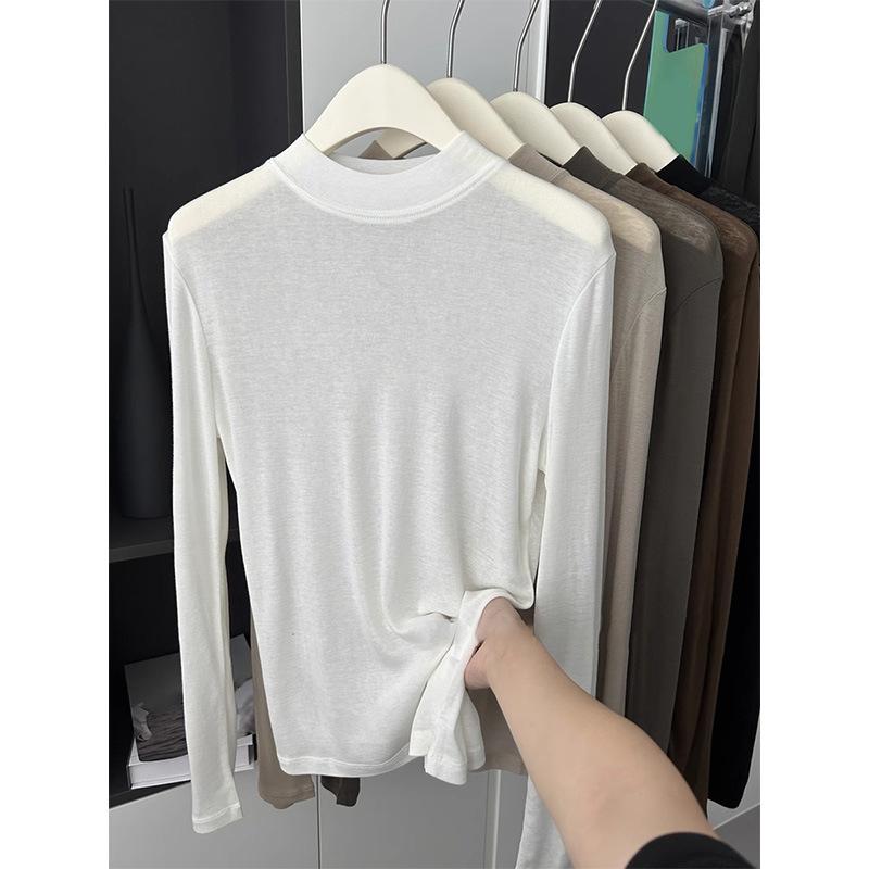 ・カテゴリ: Tシャツ・主な素材: シェニール、スパンデックス（30%以下）・ネックライン: クルーネック・袖丈: 長袖・カラー展開: アイボリー、アプリコット、チャコール、ブラック・サイズ展開: S、M、L、XL、XXL・スタイル: お嬢様風、お姉系