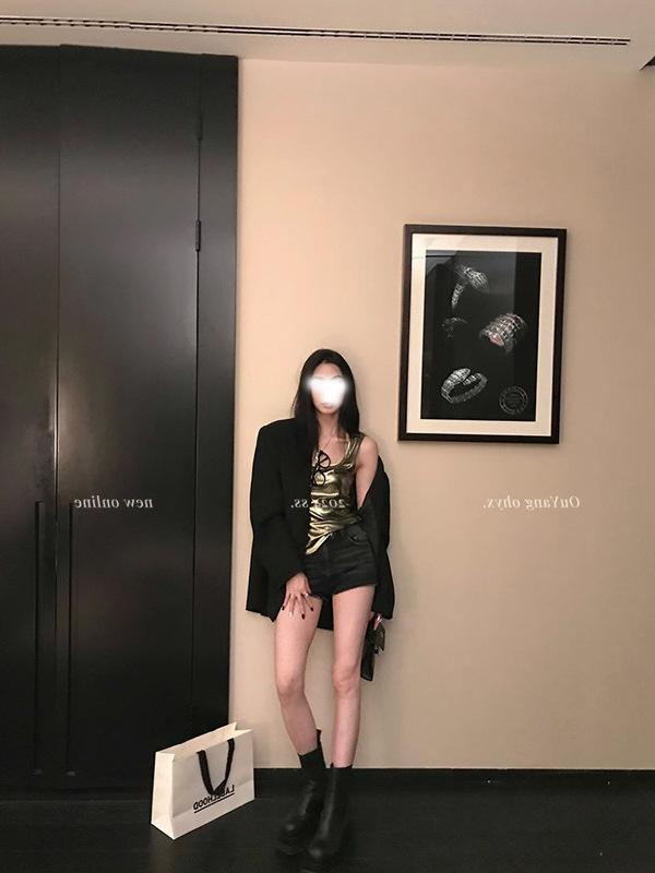 ショートパンツ デニムパンツ レディース 辣妹 ホットパンツ デニム 短パン ボトムス ジーンズ タイト スリム ハイウエスト 美脚 脚長 効果 薄手 カジュアル ストリート Y2K アメカジ 夏 ブルー