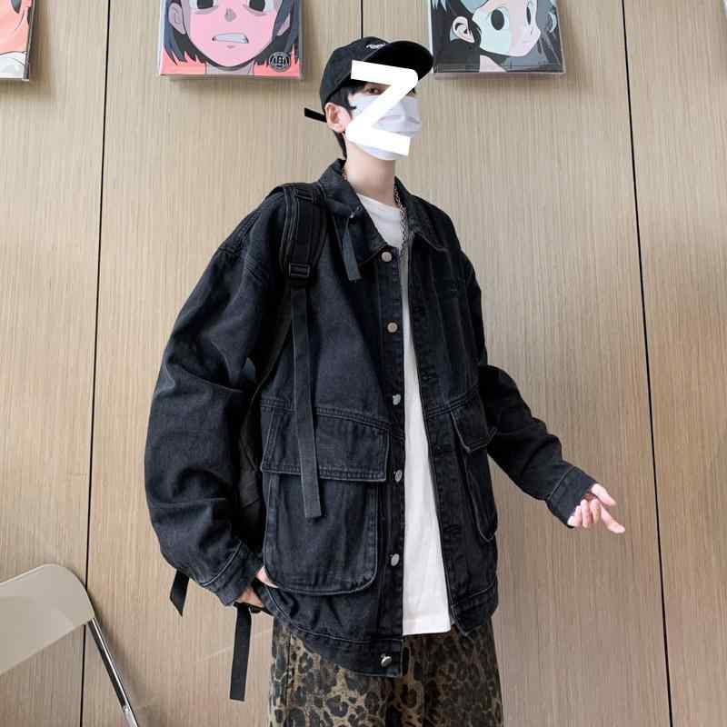 デニムジャケット メンズ 長袖 ゆったり カジュアル アウター デニム ジャケット アメカジ ヴィンテージ風 工装 ワークジャケット 秋服 お出かけ 旅行 通学 20代 30代 スタイリッシュ カッコいい 羽織り vision-stores-10582368 ビジョンストア パッケージ画像
