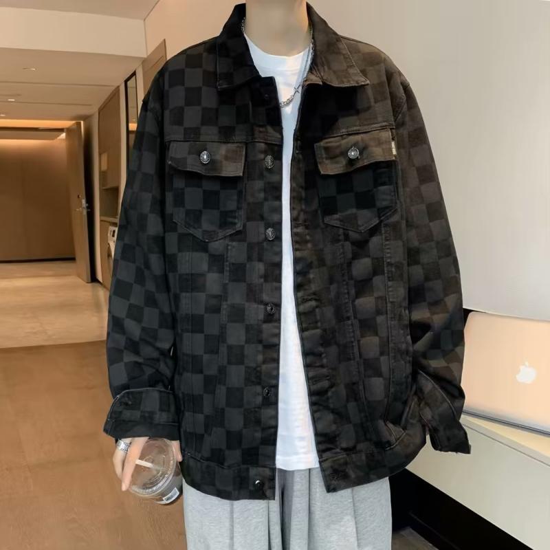 ・カテゴリ: ジャケット・スタイル: 通勤・襟型: 襟付き・シルエット: ルーズフィット・フード: なし・厚み: 普通・柄: チェック・ターゲット: 青少年、成人・主な素材: 綿・着用シーン: カジュアル・デザイン詳細: ポケット装飾・裾のデザイン: ストレート裾・加工: 形態安定加工・着丈: レギュラー・ポケット仕様: 立体パッチポケット・着用方法: 羽織り・袖丈: 長袖・カラー展開: ブラック・サイズ展開: M、L、XL、XXL、XXXL・袖型: レギュラースリーブ・性別: メンズ