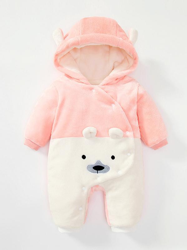 ・カテゴリ: 连身衣、爬服・対象: 新生児(0~1歳、80cm以下)・性別: 男女兼用・袖丈: 長袖・フード: フード付き(取り外し不可)・厚さ: 極厚・主な素材: ポリエステル100%・開閉仕様: シングルブレスト・スタイル: 韓国風・デザイン: カバーオール・カラー展開: ピンク・サイズ展開: 59cm、66cm、73cm、80cm、90cm