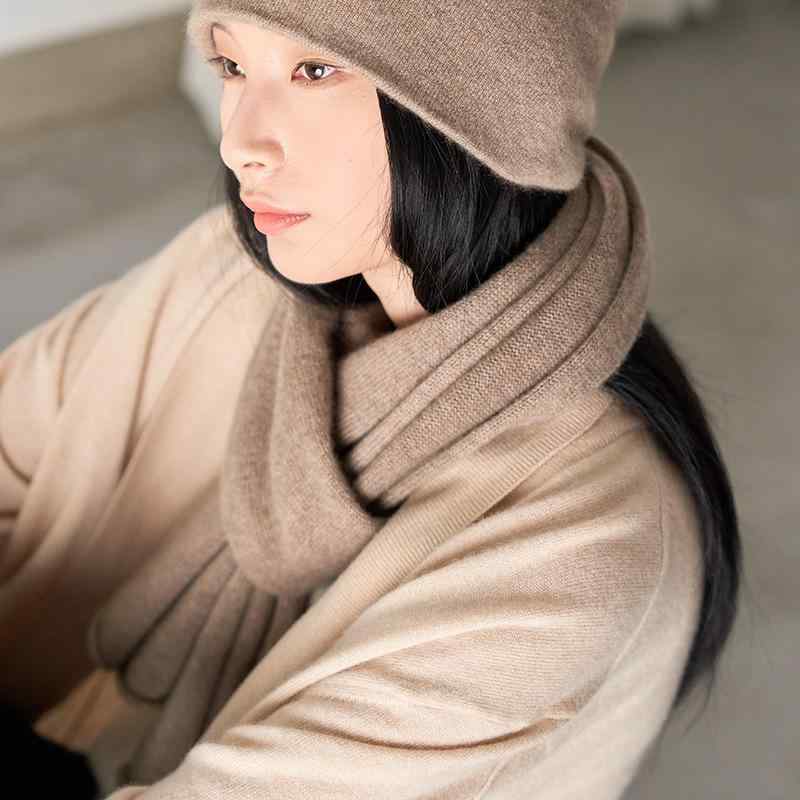 カシミア マフラー レディース メンズ 男女兼用 防寒 暖かい 通勤 通学 秋 冬 厚手 ニット 柔らかい ギフト プレゼント 無地