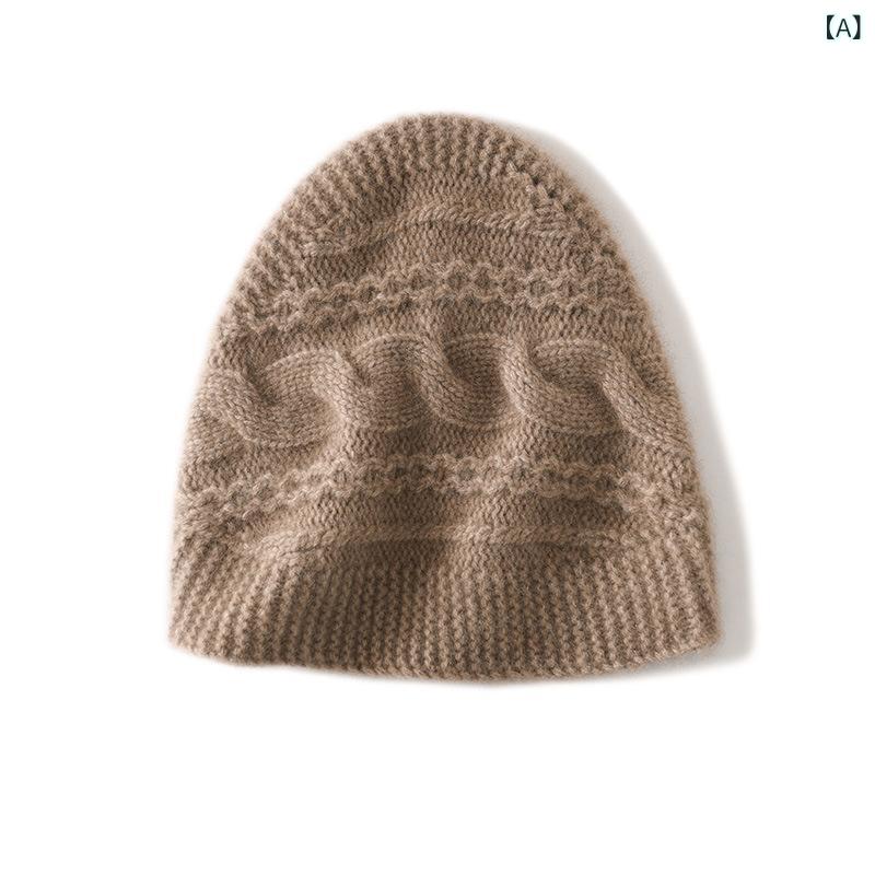 ニット帽 レディース 帽子 カシミヤ ウール混 プリント 護耳 ニットキャップ キャップ 厚手 防寒 保暖 暖かい 普段使い 旅行 デート 冬 30代 40代 大人 かわいい ギフト プレゼント vision-stores-10548031 ビジョンストア サンプル画像2